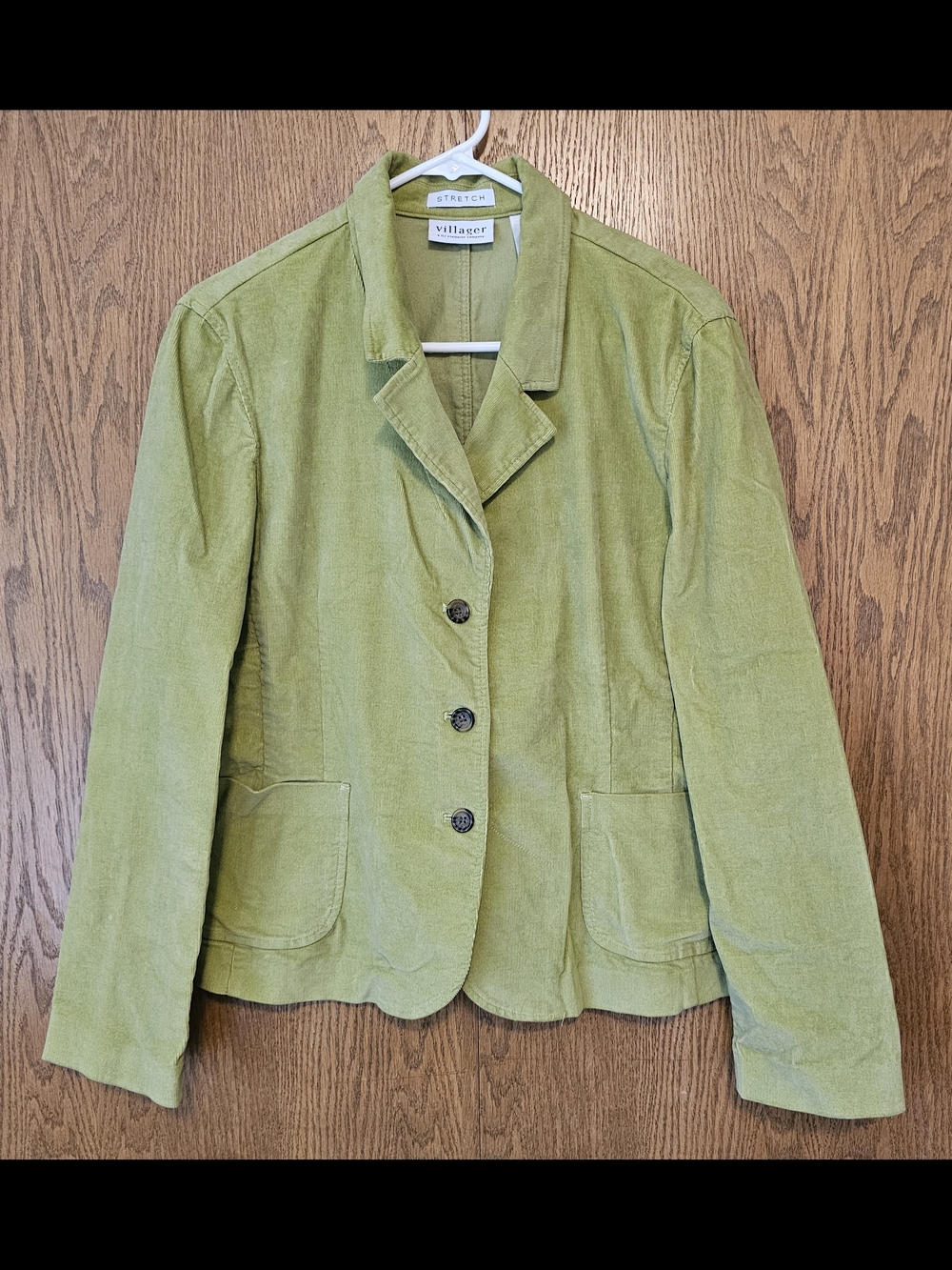 Villager Green Corduroy Blazer | Lightweight Tailored Casual Jacket w Patch Pock